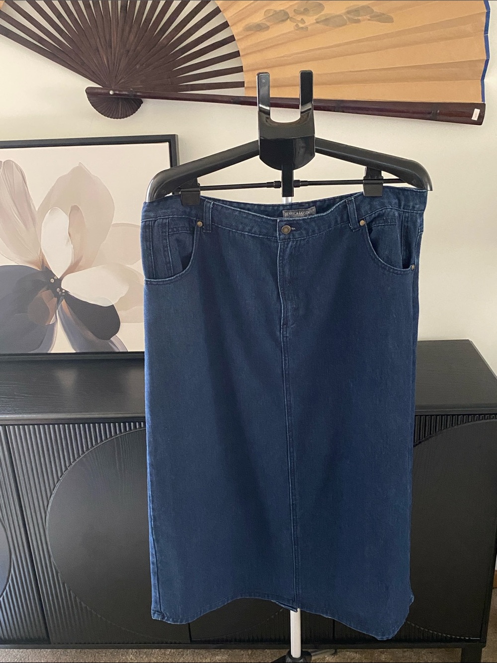 Jessica London Indigo Blue Denim Skirt